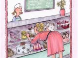 Funny Old Lady Birthday Cards Oatmeal Studios Woman at Bakery Counter Funny Birthday