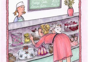 Funny Old Lady Birthday Cards Oatmeal Studios Woman at Bakery Counter Funny Birthday