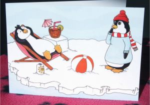 Funny Penguin Birthday Cards Penguin Card Penguin Birthday Card Funny Penguin A5 Animal