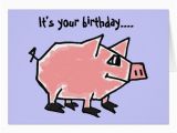 Funny Pig Birthday Cards Cw Funny Pig Birthday Card Zazzle Com Au