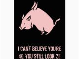 Funny Pig Birthday Cards Funny Flying Pig 40th Birthday Card Zazzle Co Uk