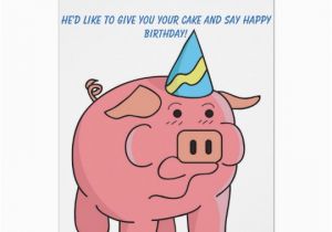 Funny Pig Birthday Cards Funny Pig Birthday Card Zazzle Com