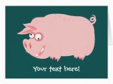 Funny Pig Birthday Cards Funny Pig Greeting Card Zazzle