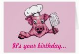 Funny Pig Birthday Cards Piggy the Hamicidal Maniac Funny Pig Birthday Card Zazzle