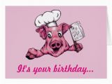 Funny Pig Birthday Cards Piggy the Hamicidal Maniac Funny Pig Birthday Card Zazzle