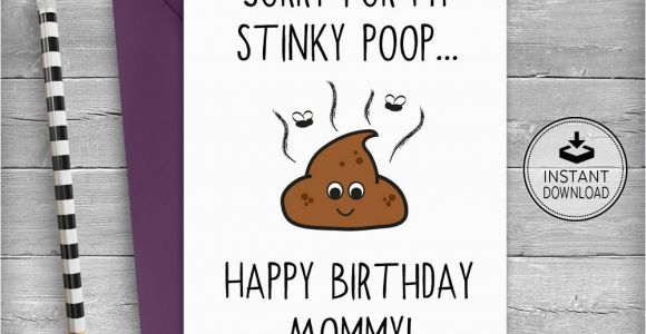 Funny Printable Birthday Cards for Mom Mom Birthday Card Mother Birthday Card Birthday Card Mom