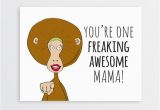 Funny Printable Birthday Cards for Mom Printable Mothers Day Card Mothers Birthday Card Funny