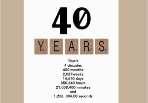 Funny Quotes for 40th Birthday Cards 40th Birthday Card Milestone Birthday Card Decade