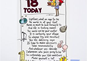 Funny Sayings for 18th Birthday Cards 18th Birthday Card Humprous 18 today Only 89p