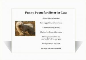 Funny Sister In Law Birthday Cards Funny Sister In Law Poem Birthday Pinterest Funny