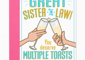 Funny Sister In Law Birthday Cards Multiple toasts Funny Pop Up Birthday Card for Sister In