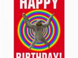 Funny Sloth Birthday Card Magical Rainbow Sloth Birthday Greeting Card Zazzle