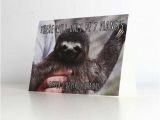 Funny Sloth Birthday Card Sloth Birthday Card Lovely Sloth Uranus Funny Birthday