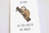 Funny Sloth Birthday Card Sloth Card Funny Valentines Day Anniversary Birthday