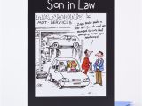 Funny son In Law Birthday Cards Birthday Card son In Law Car Sketch Only 89p