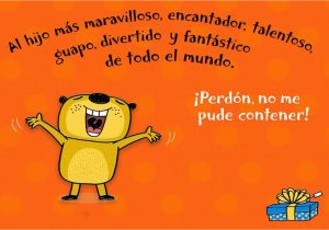 Funny Spanish Birthday Cards A Simple Wish for My son Spanish Language Funny Birthday