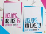 Funny Teenage Birthday Cards Teenager Birthday Card Personalised by A is for Alphabet