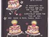 Funny Twin Birthday Cards Vintage Greeting Card Happy Birthday Twins Cute