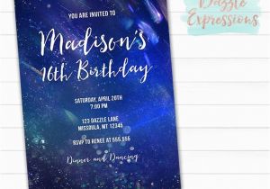 Galaxy Birthday Party Invitations 20th Birthday Invitations Inspirational Printable Cosmic