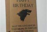 Game Of Thrones Happy Birthday Card Game Of Thrones Birthday Card House Stark