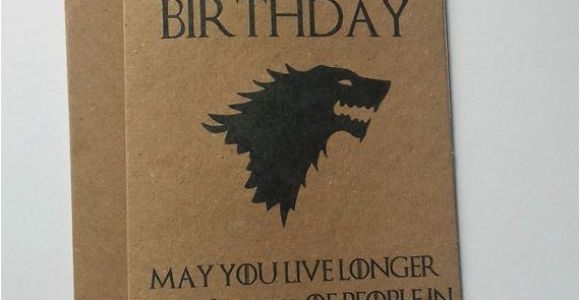 Game Of Thrones Happy Birthday Card Game Of Thrones Birthday Card House Stark