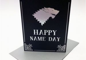 Game Of Thrones Happy Birthday Card Game Of Thrones Inspired Birthday Card House Stark song