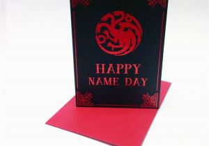 Game Of Thrones Happy Birthday Card Game Of Thrones Inspired Birthday Card with House Targaryen