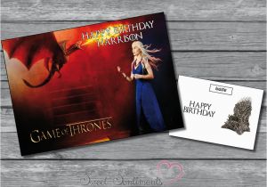 Game Of Thrones Happy Birthday Card Personalised Game Of Thrones Birthday Card A5 Large Your