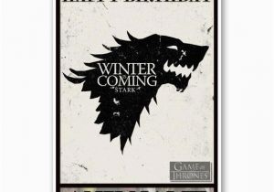 Game Of Thrones Happy Birthday Card Personalised Game Of Thrones Birthday Card House Of Stark