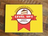 Gamer Birthday Cards Gamer Birthday Card Level Up Funny Birthday Nerdy Birthday