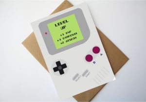 Gamer Birthday Cards Gamer Birthday Card Nintendo Game Boy Inspired Birthday Card