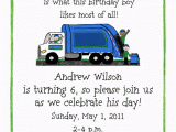 Garbage Truck Birthday Invitations Garbage Truck Party Invitation by Amy Adele
