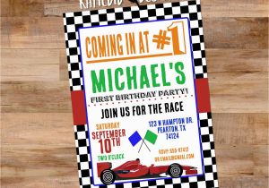 Gay 40th Birthday Ideas Race Car Birthday Invitation Little Boy 1st Birthday