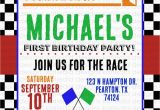 Gay 40th Birthday Ideas Race Car Birthday Invitation Little Boy 1st Birthday