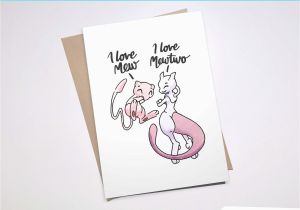 Gay Birthday Cards to Print Love Mewtwo Card Pun G I Choose You Love Couple Gay