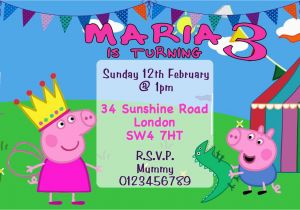 George Pig Birthday Invitations 10 Personalised Peppa Pig and George Birthday Party