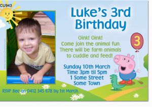 George Pig Birthday Invitations Cu943 George the Pig Birthday Invitation Boys themed