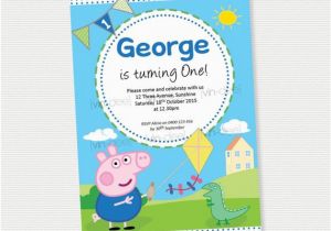 George Pig Birthday Invitations George Pig and Dinosaur Birthday Invitation Diy Printable