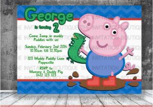 George Pig Birthday Invitations George Pig Dinosaur Invitation Peppa Pig by
