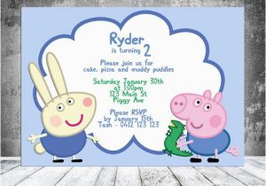 George Pig Birthday Invitations George Pig Invitation Peppa Pig