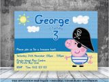 George Pig Birthday Invitations George Pig Pirate Invitation Peppa Pig Invitation by the