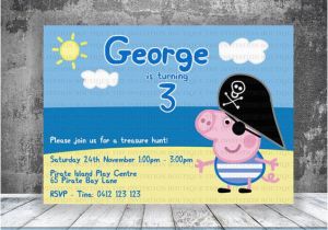 George Pig Birthday Invitations George Pig Pirate Invitation Peppa Pig Invitation by the
