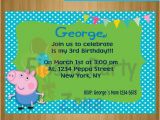 George Pig Birthday Invitations Items Similar to George the Pig George the Pig