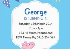 George Pig Birthday Invitations Peppa Pig George Pig Birthday Party Personalised