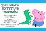 George Pig Birthday Invitations Peppa Pig Invitations George Pig