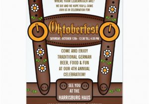 German Birthday Invitation Cards Funny Lederhosen Oktoberfest Party Invitations Zazzle