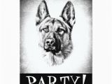 German Birthday Invitation Cards German Shepherd Dog Invitation Zazzle