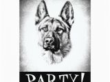 German Birthday Invitation Cards German Shepherd Dog Invitation Zazzle