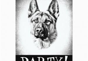 German Birthday Invitation Cards German Shepherd Dog Invitation Zazzle