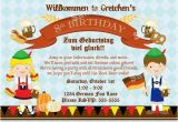 German Birthday Invitation Cards Personalized German Oktoberfest Invitation for Kids or Family